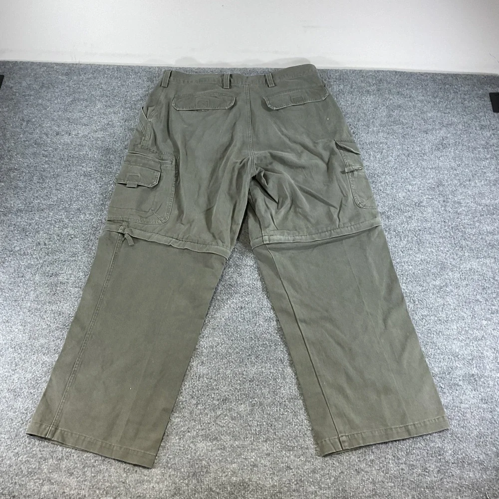 North Crest Convertible Cargo Pants Mens 38x32 Olive Zip-Off Hiking Outdoor Util